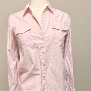 Lilly Pulitzer Pink Gingham Resort Fit Button-Up Shirt size XS